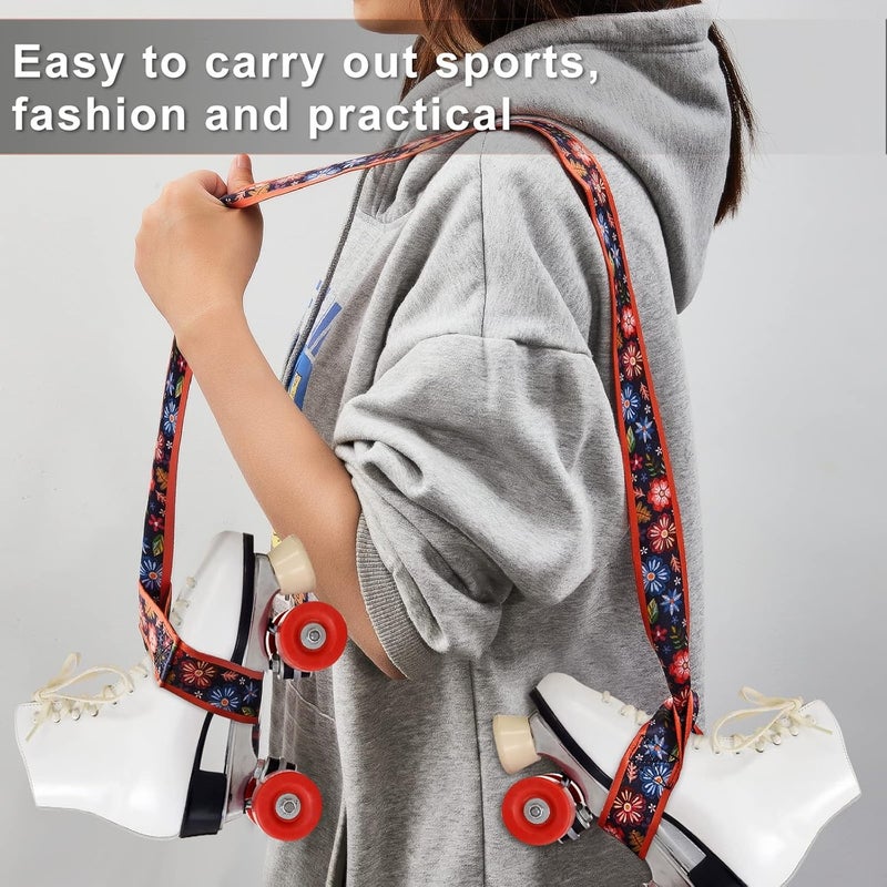 Skylety 2 Pcs Roller Skate Leash Adjustable Stretching Skate Boot Shoulder Strap Carrier for Child Women Men Skating - Image 4